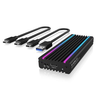 IcyBox IB-1824ML-C31 Obudowa M.2 NVMe z oświetleniem RGB