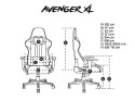 Fury Fotel dla graczy Avenger XL Czarno-biały