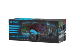 Fury Zestaw dla graczy 4 w 1 Thunderstreak 3.0 klawiatura + mysz + słuchawki + podkładka