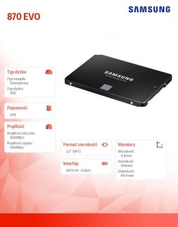 Samsung Dysk SSD 870EVO MZ-77E2T0B/EU 2TB