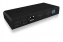 IcyBox Stacja dokująca IB-DK2251AC do Notebooka DisplayLink, 2 x HDMI