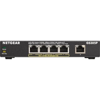 Netgear Przełącznik GS305P 5x1GE (4xPoE)