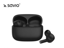 Elmak Słuchawki bezprzewodowe Savio TWS ANC-102 BT 5.0 z aktywną redukcją szumów, mikrofonem i power bankiem