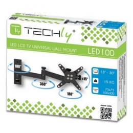 Techly Uchwyt ścienny LCD/LED 13-30 cali podwójne ramię, czarny