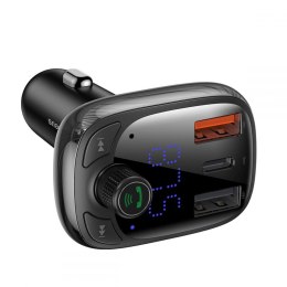 BASEUS S13 2-PORT USB CAR CHARGER + TRANSMITER FM BLACK