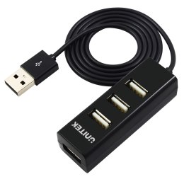 Unitek Mini Hub 4x USB 2.0 | 0,8m | Czarny | Y-2140