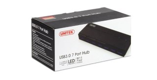 Unitek Hub 7x USB 3.0 z zasilaczem i BC 1.2 | Y-3184