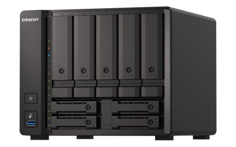 QNAP TS-h973AX-32G | 9-zatokowy serwer NAS (5x 3,5" 4x 2,5"), AMD Ryzen, 32GB RAM, 1x10GBase-T Tower