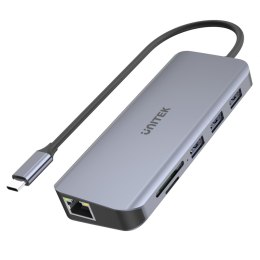 Unitek Hub USB-C 3xUSB 3.1 PD HDMI SD VGA RJ45