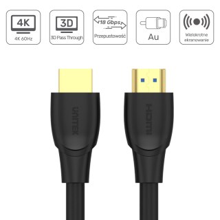 Unitek Kabel High Speed | HDMI 2.0 | 4K | 10 m | C11043BK