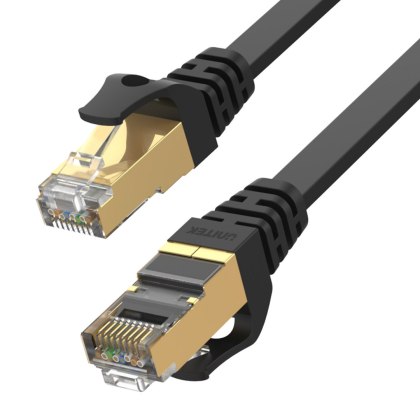 Unitek kabel Ethernet RJ-45 LAN, patchcord cat.7 SSTP (8P8C), przewód sieciowy 1m, płaski