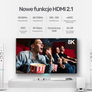 Unitek Kabel HDMI 2.1 | 8K | UHD | 2m | C138W