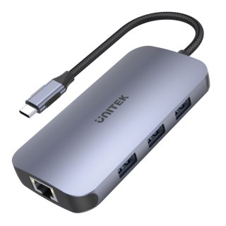 Unitek Hub N9+ | 9 portów | USB-C, HDMI, PD 100W, czytnik kart | D1071A