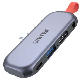 Unitek Hub USB-C mobile, HDMI 4K, audio, PD 100W