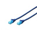 Digitus Patch cord U/UTP kat.5e PVC 3m niebieski