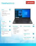 Lenovo Laptop ThinkPad E15 G3 20YG00A3PB W11Pro 5500U/8GB/256GB/INT/15.6FHD/1YR CI