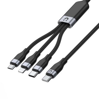 Kabel Unitek 3w1 USB-C/microUSB/Lightning 20W 1,5m