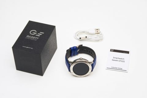 Smartwatch Garett GT22S | Niebieski | Skórzany | OUTLET