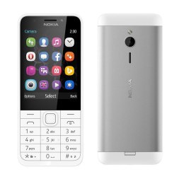 Nokia Telefon 230 DS srebrno-biały