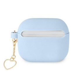 Guess GUA3LSCHSB AirPods 3 cover niebieski/blue Silicone Charm Heart Collection