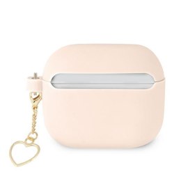 Guess GUA3LSCHSP AirPods 3 cover różowy/pink Silicone Charm Heart Collection