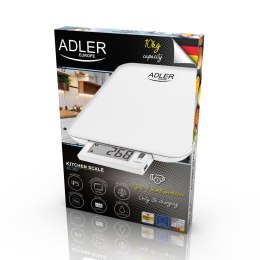 Adler Waga kuchenna - 10kg - ładowana przez USB - wodoodporna IPX5 AD 3167w