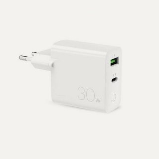 Puro Ład. siec. Mini FAST 1xUSB+1xUSB-C 30W biały/white FCMTCUSBAC30WPDWHI