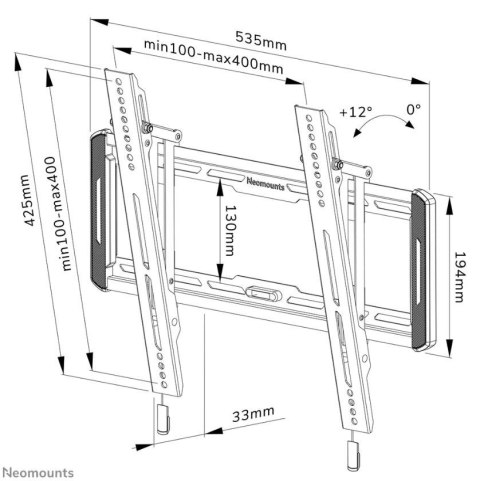 Neomounts Uchwyt ścienny WL35-550BL14 32-65 cali