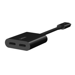 Belkin Dual USB-C Audio + Charge Adapter Black
