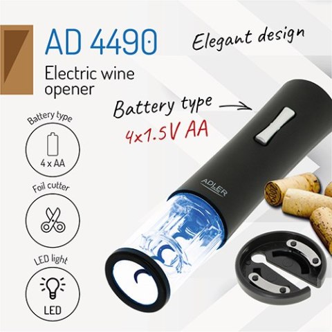 Adler Elektryczny otwieracz do wina AD 4490