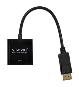 Adapter SAVIO CL-91 (DisplayPort M - DVI-I F; 0,20m; kolor czarny)