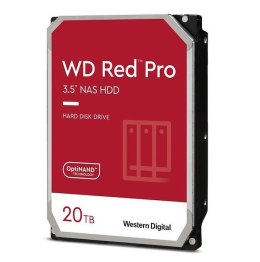 Dysk HDD WD Red Pro WD201KFGX (20 TB ; 3.5"; 512 MB; 7200 obr/min)