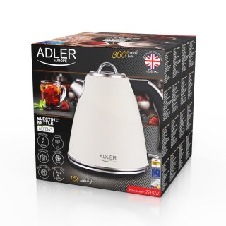 Adler Czajnik metalowy 1,5 L STRIX AD 1343 creme