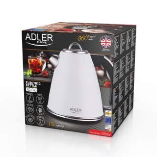 Adler Czajnik metalowy 1,5 L STRIX AD 1343 white