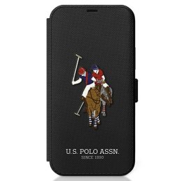 US Polo USFLBKP12SPUGFLBK iPhone 12 mini 5,4" czarny/black book Polo Embroidery Collection