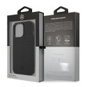 Mercedes MEHCP13LMBLBK iPhone 13 Pro / 13 6,1" czarny/black hardcase Leather Meshed Metal Logo