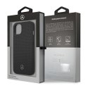 Mercedes MEHCP13MDELBK iPhone 13 6,1" czarny/black hardcase Leather Perforated