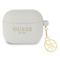 Guess AirPods 3 cover szary Silicone Charm 4G Collection