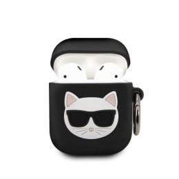Karl Lagerfeld AirPods cover czarny Silicone Choupette