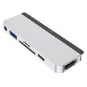 HyperDrive Stacja dokująca Hyper 6-in-1 USB-C HUB, 4k HDMI, USB-C, USB-A, MicroSD, SD, Audio Jack Szara