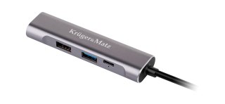 Krüger&Matz Adapter (HUB) USB typu C na HDMI/USB3.0/USB2.0/C port