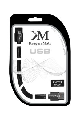 Krüger&Matz Kabel USB - micro USB wtyk-wtyk 1.0m Kruger&Matz