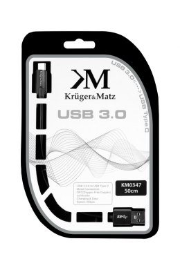 Krüger&Matz Kabel USB wtyk 3.0 - wtyk typu C 5 Gbps 0,5m Kruger&Matz