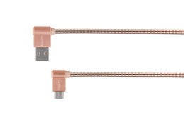 Krüger&Matz Kabel USB - wtyk kątowy typu C 1m 3A Kruger&Matz