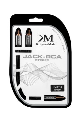 Krüger&Matz Kabel wtyk jack 3.5 - 2RCA stereo 1.8m Kruger&Matz