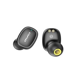 AWEI słuchawki Bluetooth 5.0 T13 TWS + stacja dokująca czarny/black