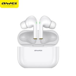 AWEI słuchawki Bluetooth 5.0 T29 TWS + stacja dokująca biały/white