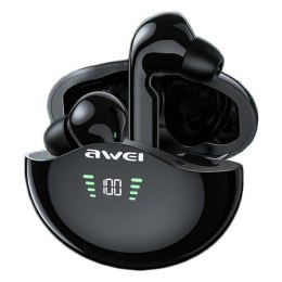AWEI słuchawki Bluetooth 5.3 T12P TWS + stacja dokująca czarny/black