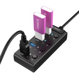 Orico Hub USB 3.1 4 porty, z wyłącznikami
