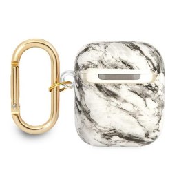 Guess AirPods cover szary Marble Strap Collection